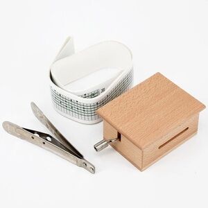 DIY Hand-cranked Music Box Wooden Box with Hole Puncher and Paper Tapes